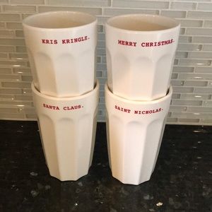 Rae Dunn Other - Rae Dunn Melamine Christmas Cups Set 4 Rae Dunn Other - Rae Dunn Melamine Christmas Cups Set 4